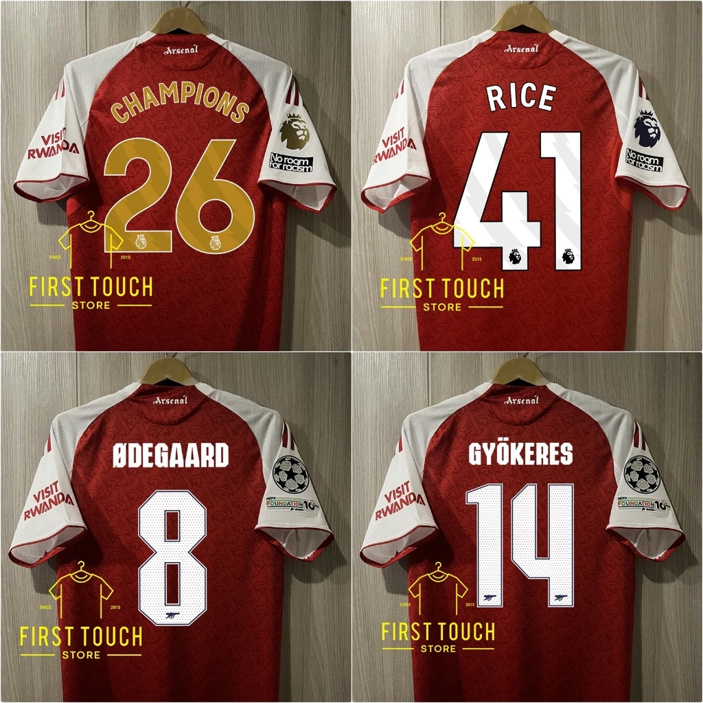 เสื้อฟุตบoa 2025/26 [เกรด Player] oๅlซuoa เหย้า เสื้อเปล่า หรือ พร้อมอามและเบอชื่อ EPL / ฉลองแชมป์อาร์มทอง