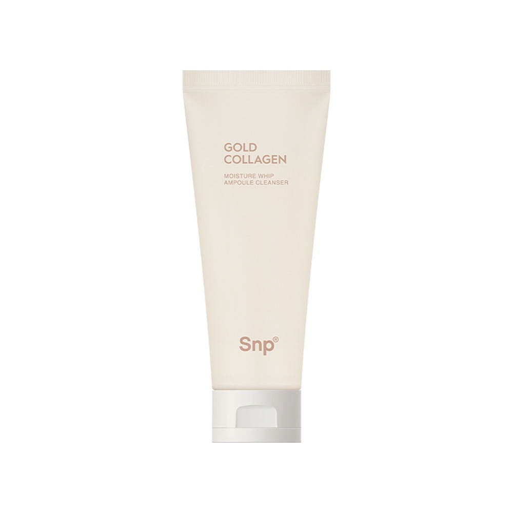 📌พร้อมส่ง ของแท้💯 SNP Gold Collagen Moisture Whip Ampoule Cleanser โฟมล้างหน้าเนื้อวิปครีมเข้มข้น สู
