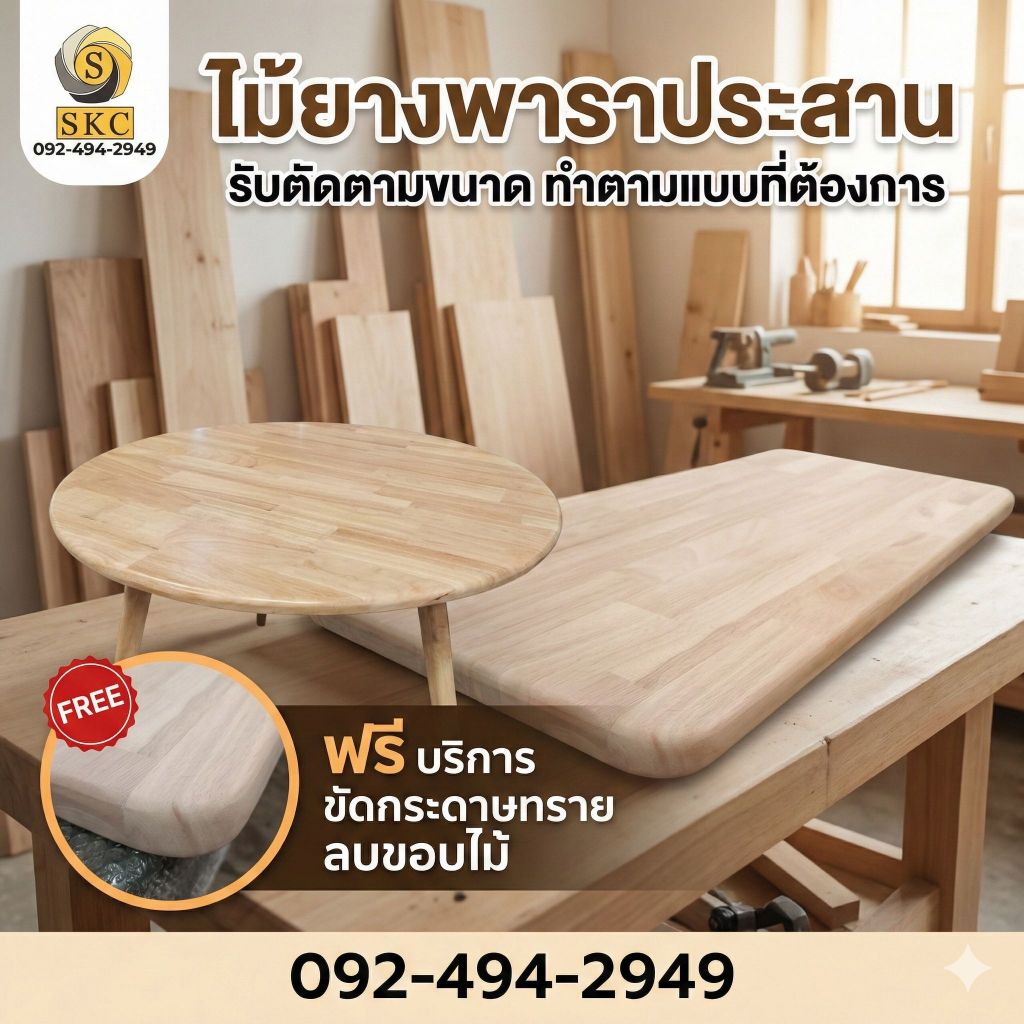 ชั้นวางของ 16 มม 35 x 54 ไม้ยางพาราประสาน สวย 1 หน้า