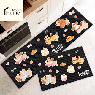 พรมเช็ตคู่ลายสัตว์ 3D (ไร้ขอบ) เซ็ต 2 ชิ้น กันลื่น ซับน้ำดี Cute Style 40x120+40x60 cm