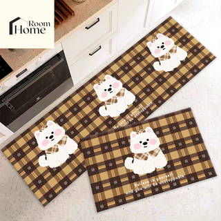 พรมเช็ตคู่ลายสัตว์ 3D (ไร้ขอบ) เซ็ต 2 ชิ้น กันลื่น ซับน้ำดี Cute Style 40x120+40x60 cm