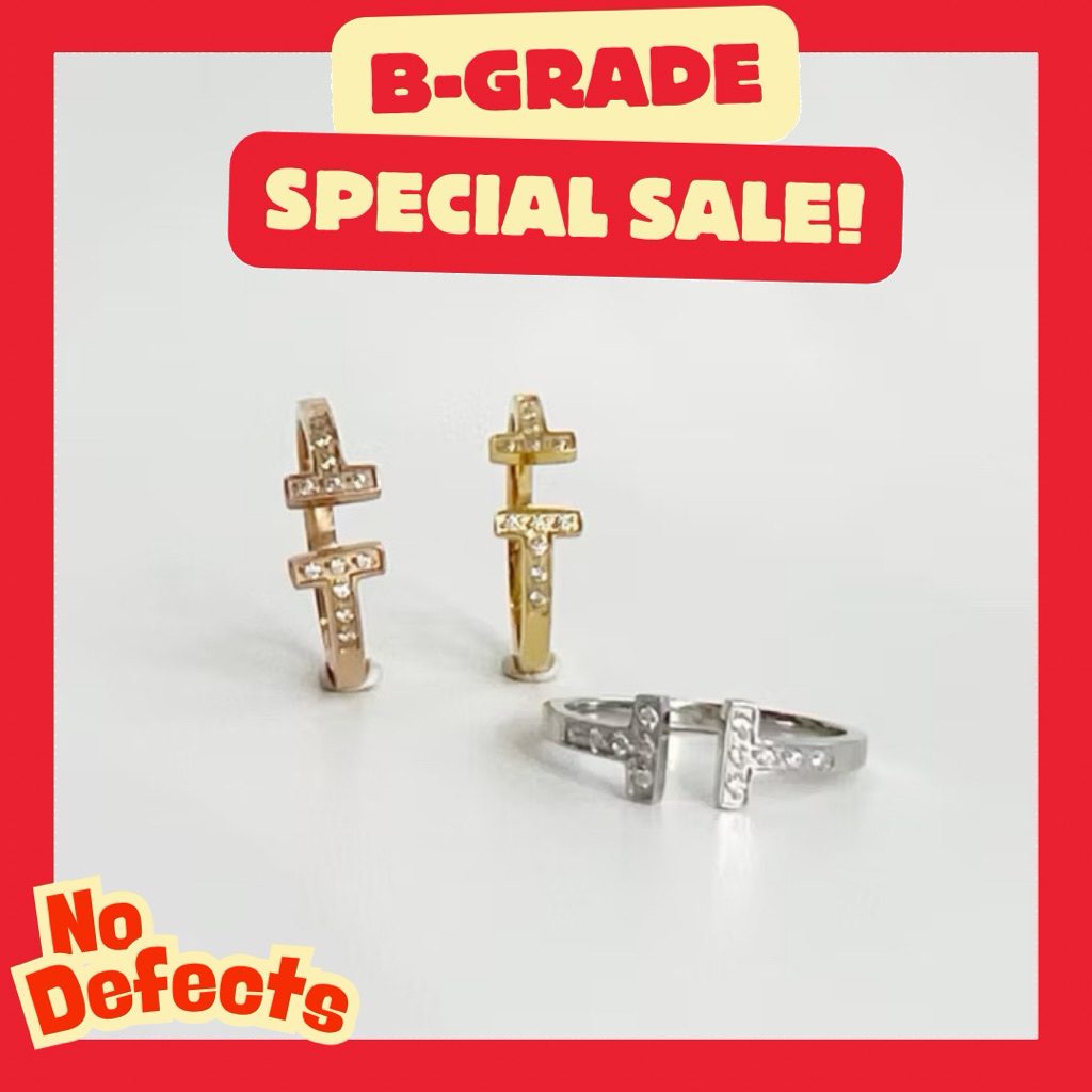 {B-Grade} Tina 14k ring. (แหวนตัวเรือนสแตนเลส)