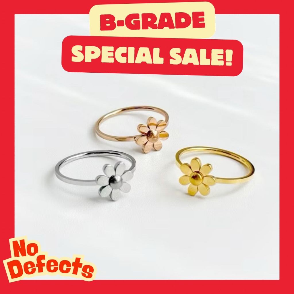 {B-Grade} Ava 14k ring. (แหวนตัวเรือนสแตนเลสสวย)