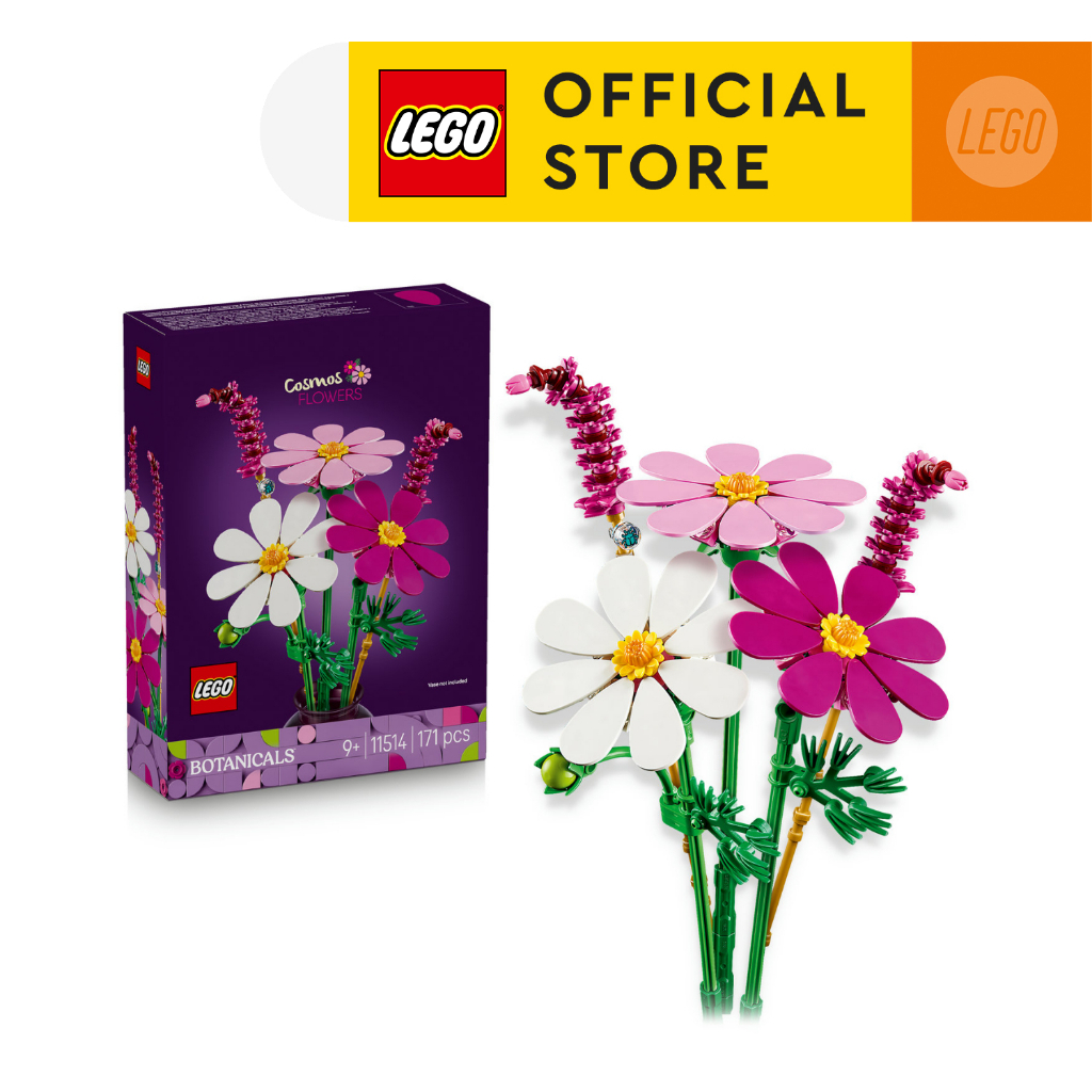 LEGO Botanicals 11514 Cosmos Flowers (171 Pieces), Building Blocks, Kids Toy
