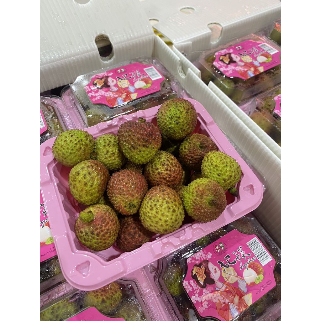 ลิ้นจี่ สนมยิ้ม เข้าใหม่ แพ็คละ 500 กรัม อร่อย ฉ่ำ เนื้อเยอะ หวานมาก