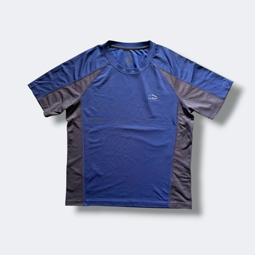 L.L.BEAN JOGGING T-SHIRT (เสื้อยืดสำหรับวิ่ง L.L.Bean ผู้ชาย สีน้ำเงิน-เทา ไซส์ M)
