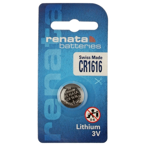 ถ่านกระดุม Renata CR1616,1616  ของแท้ 3V แบ่งจำหน่าย 1เม็ด,5เม็ด