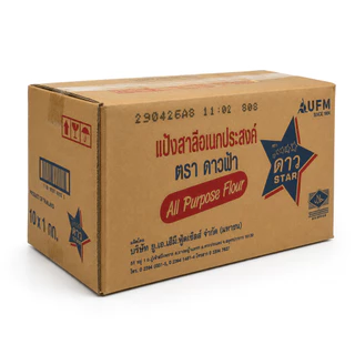 แป้งดาวฟ้า แป้งสาลีเอนกประสงค์ ตรายูเอฟเอ็ม (UFM) 1x10kg (ยกลัง)