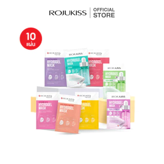 [แพ็ค 10 แผ่น] ROJUKISS Hydrogel Mask 33g โรจูคิส ไฮโดรเจลมาส์ก ผิวชุ่มชื้น กระจ่างใส จัดการจุดด่างดำ อ่อนโยนต่อผิว