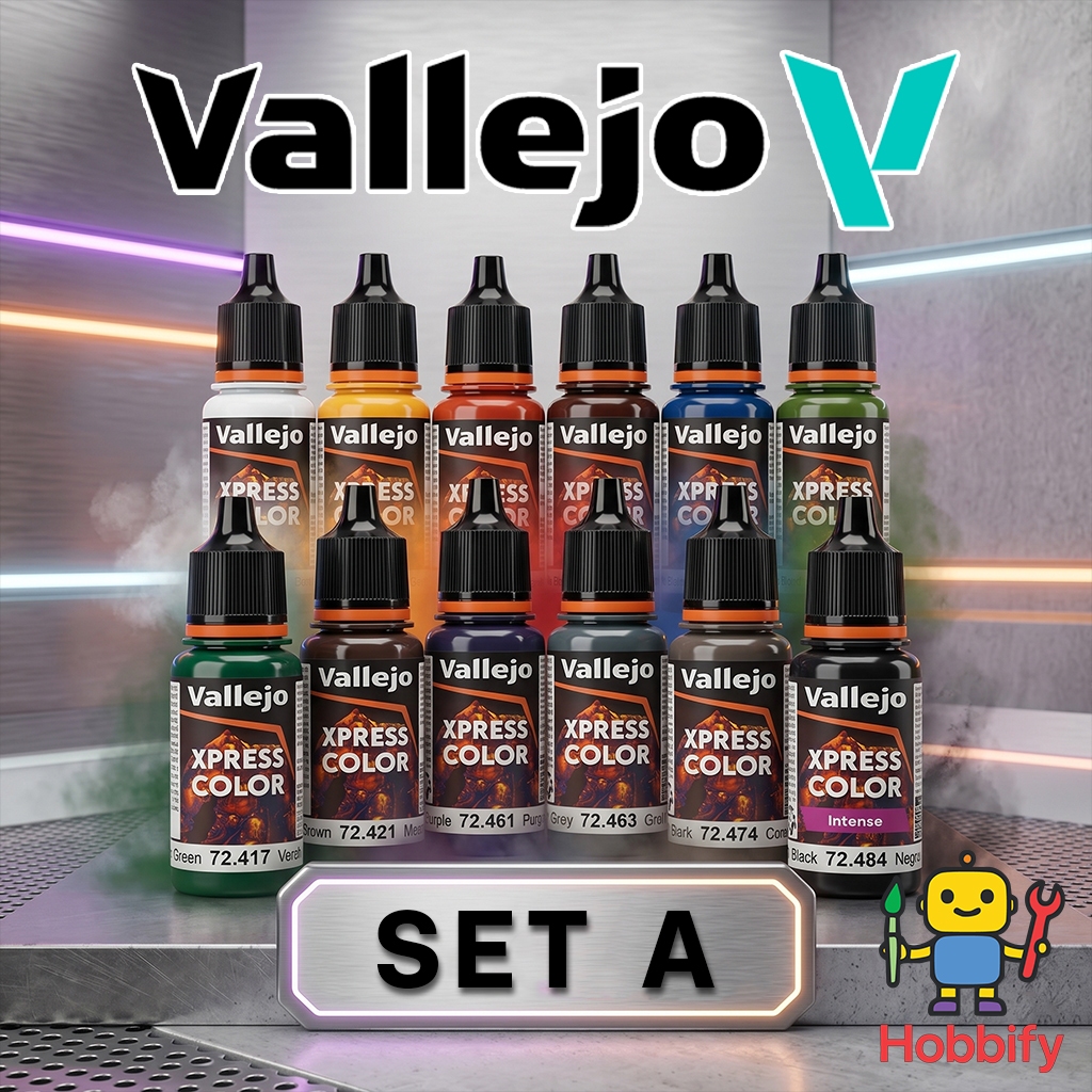 Vallejo Xpress Color Set A สีอะคริลิคทาโมเดล  สีสูตรน้ำสำหรับ Miniature Warhammer กันดั้ม