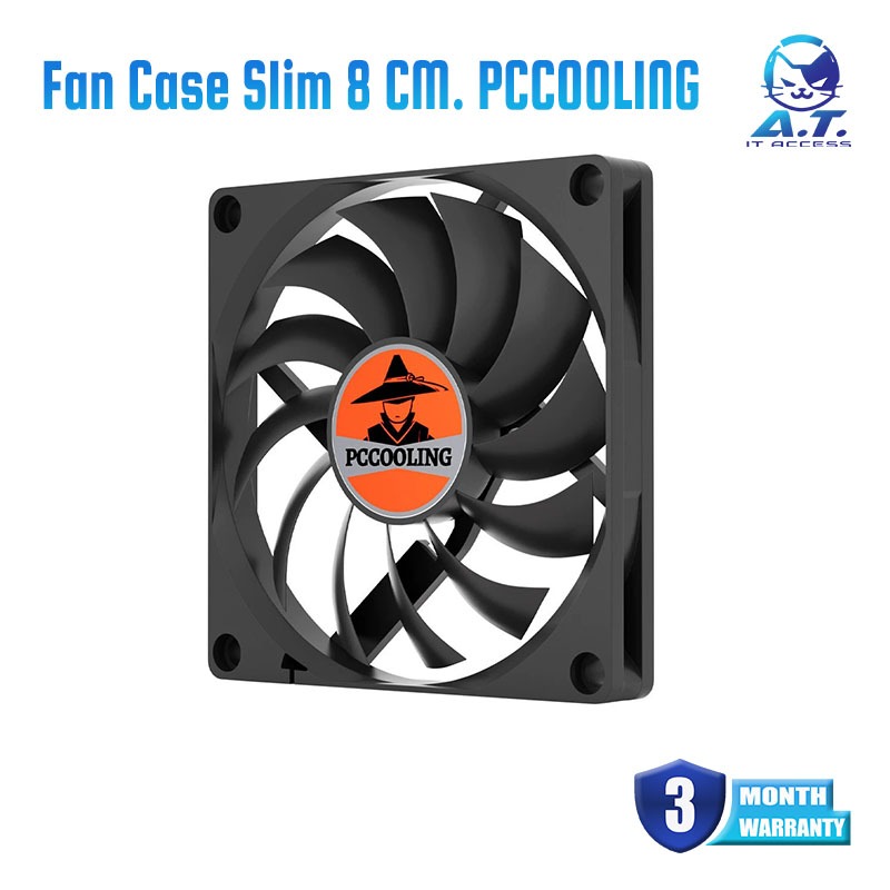 Fan Case 8 cm. PC Cooling 8010 Slim Small 4 pin PWM Silent 800-3000 RPM.
