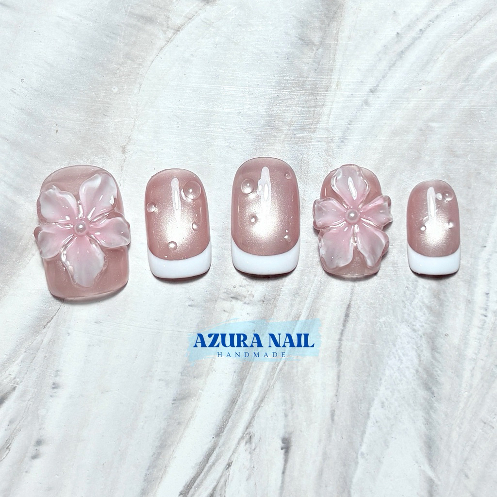 AZ037 (ร้านไทย) เล็บปลอมเจลแท้100% งานHandmade