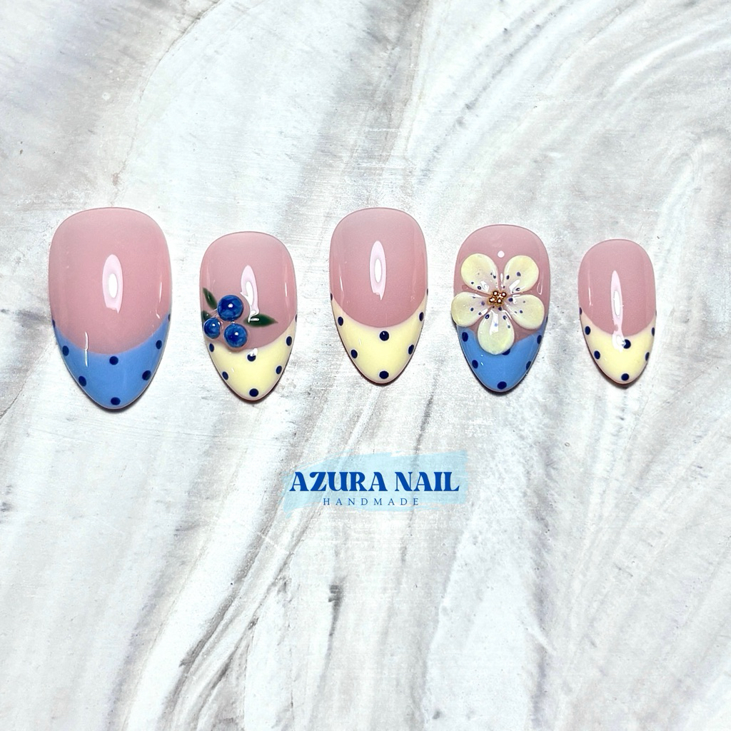 AZ039 (ร้านไทย) เล็บปลอมเจลแท้100% งานHandmade