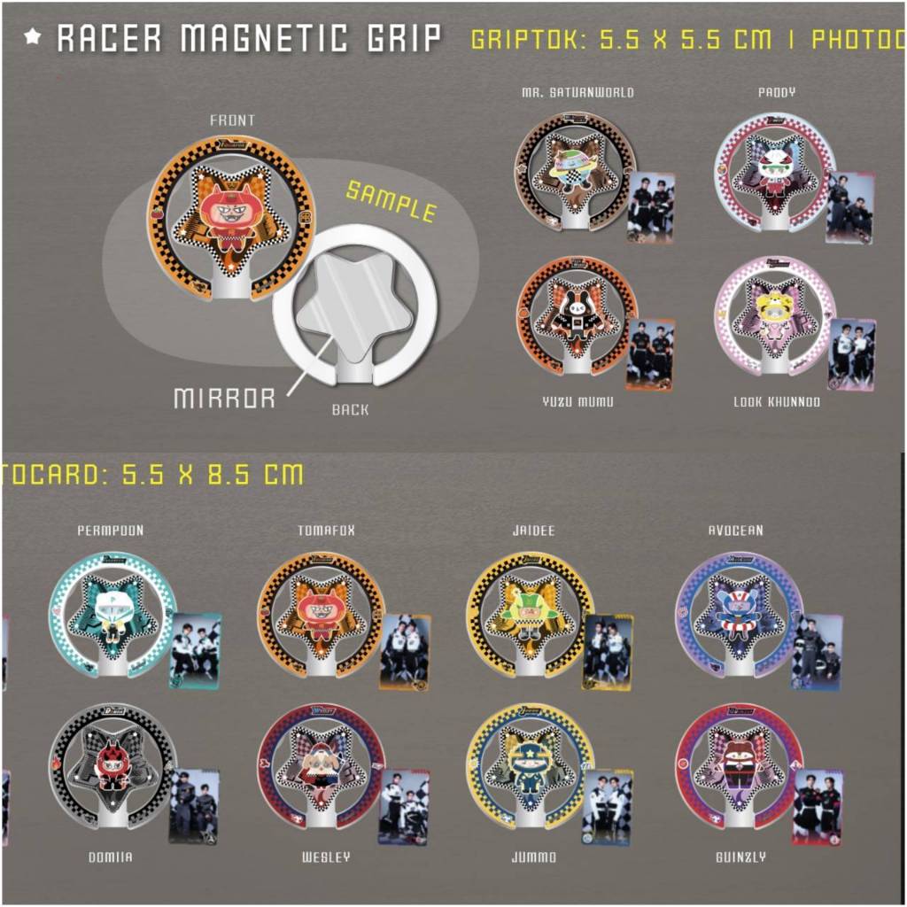 <พร้อมส่ง>ื RACER MAGNETIC GRIP #ปอนด์ภูวินทร์ #ฟอสบุ๊ค #จุงดัง #จิมมี่ซี #เฟิร์สข้าวตัง #เพิร์ธแซนต้า #วิลเลี่ยมเอส#GMM