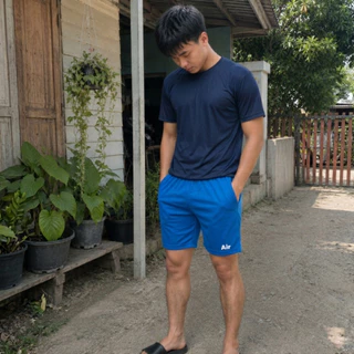 กางเกงกีฬาขาสั้นมีกระเป๋าข้าง ผ้าไมโครเกรดเอ นุ่ม ลื่น ใส่สบาย ราคาส่ง