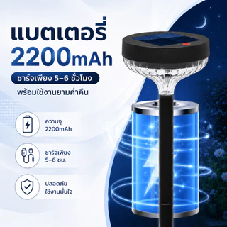 โคมไฟปักสนามโซล่าเซลล์ ไฟสนามพลังงานแสงอาทิตย์ LED สำหรับสวน ทางเดิน สนามหญ้า Outdoor Solar Garden Stake Light