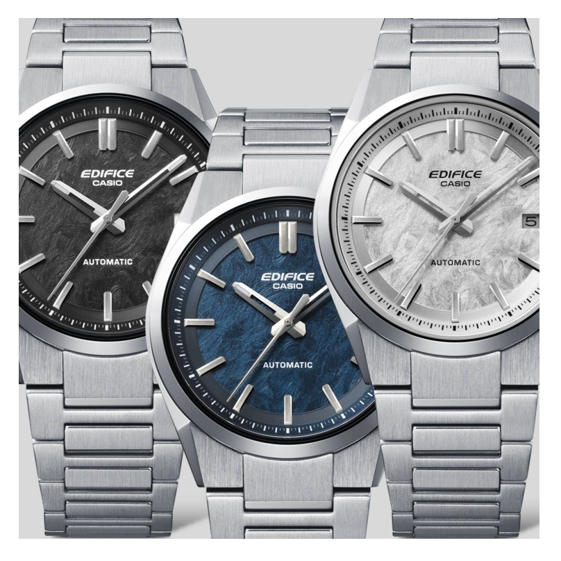 New CASIO  Edifice Automatic EFK  EFK-110  EFK-100 38 มม.  กระจกแซฟไฟร์ ประกันศูนย์ Cmg  1  ปี