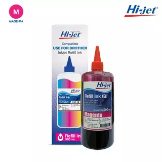 Hi-jet หมึกเติม Inkjet Refill Ink สำหรับแบรนด์ Brother (บราเธอร์) 500 ml. (เลือกสีได้) หมึกเติมเกรดพรีเมียม