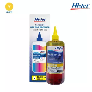 Hi-jet หมึกเติม Inkjet Refill Ink สำหรับแบรนด์ Brother (บราเธอร์) 500 ml. (เลือกสีได้) หมึกเติมเกรดพรีเมียม