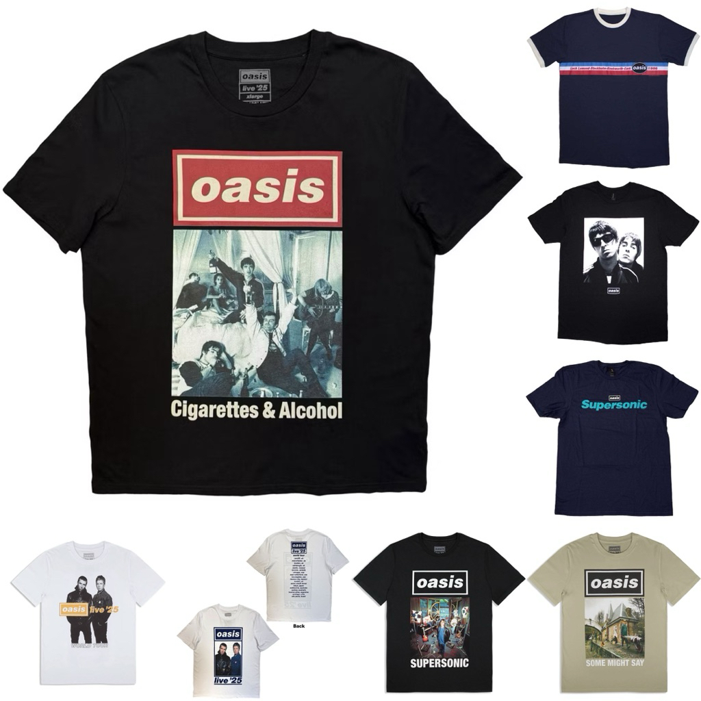 🇬🇧PREORDER เสื้อวงดนตรี OASIS UNISEX T-SHIRT รวมลายสุดฮิต ลิขสิทธิ์ของแท้ UK 🤘🔥