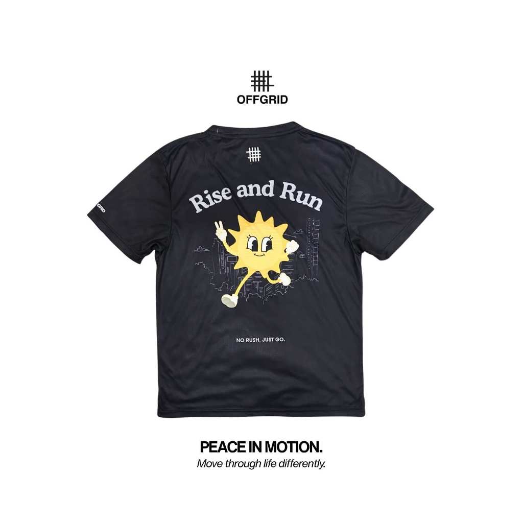 OFFGRID เสื้อวิ่งแขนสั้น Unisex รุ่น Rise&Run