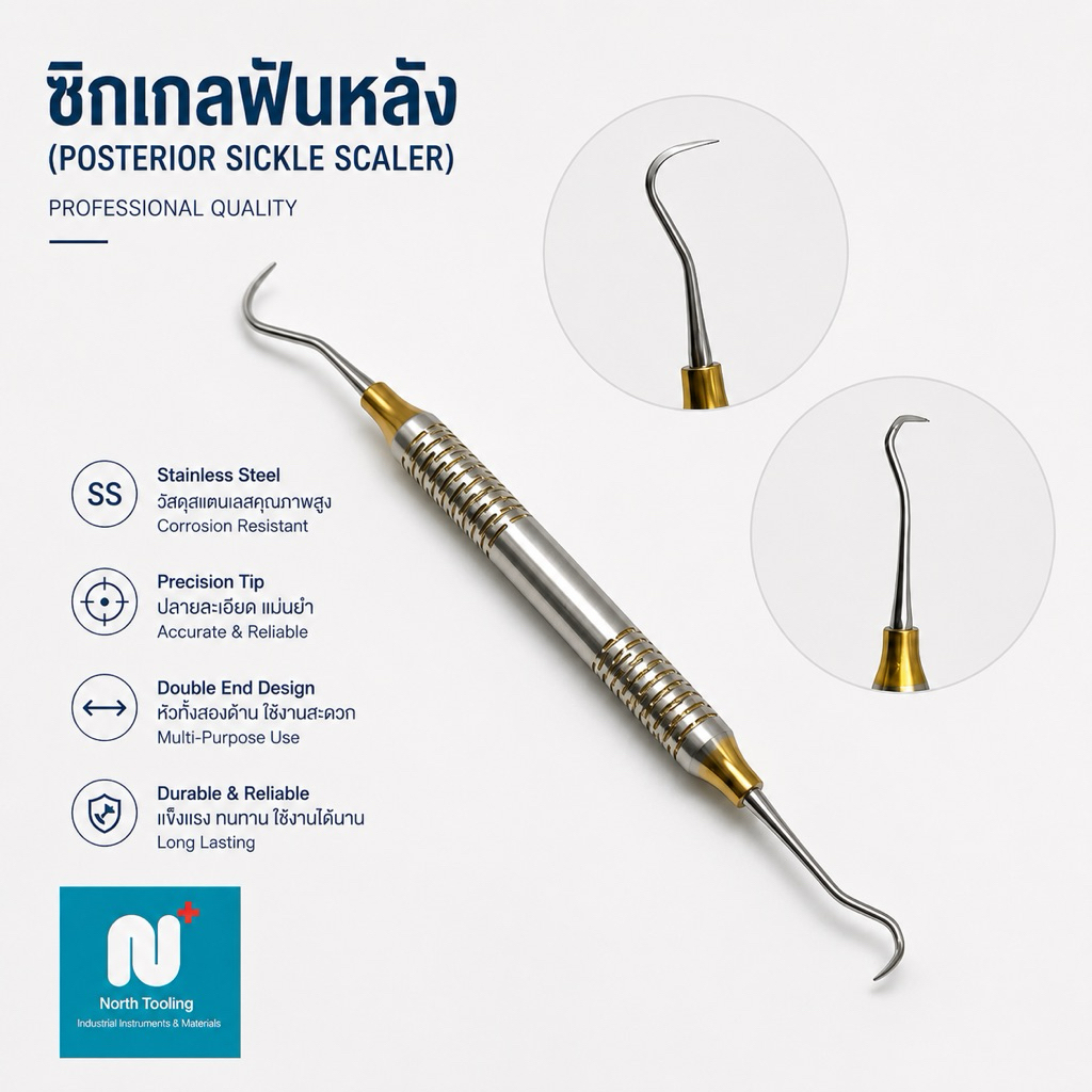 ซิกเกลฟันหลัง (Posterior Sickle Scaler) Double End