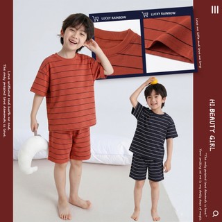 ชุดเซ็ทเด็ก แขนสั้น+ขาสั้น 2ชิ้น ชุดลำลองเด็ก ระบายอากาศ เสื้อผ้าเด็ก สไตล์เกาหลี 2-12 ปี