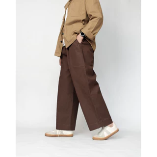 Baggy Pants V.3 | Cotton Premium กางเกงขากระบอกใหญ่ ผ้าคอตตอนเนื้อกำลังดี เอวยืด ขาพับ 2 นิ้ว สไตล์ญี่ปุ่น