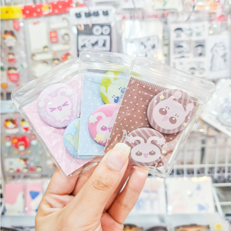Mini Brooch Set ชุดเข็มกลัดจิ๋วลายน้อง Blupu และน้อง Puffy คู่หูสุดคิวต์ มองแล้วใจฟู!🧸[we need a break]