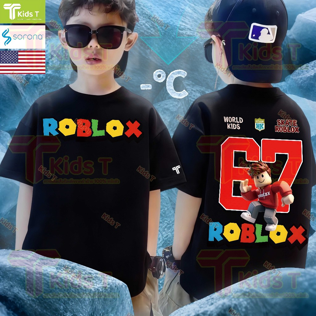 ร้าน Kids T เสื้อเด็ก ผลิตจากผ้าฝ้าย 100% พิมพ์ลาย roblox เหมาะ เด็กผู้ชาย และ เด็กผู้หญิง #2