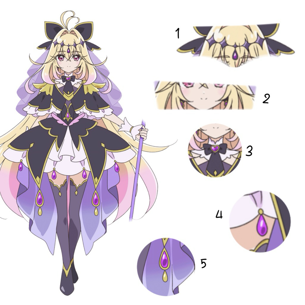 พร๊อพชุด Cure Arcana Shadow จาก Star Detective Pretty Cure งาน 3d print สำหรับ cosplay
