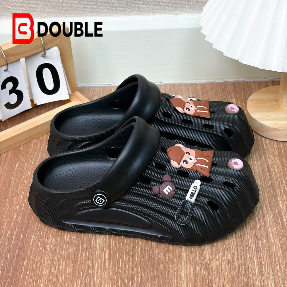 รองเท้าแตะคล็อก BB DOUBLE รุ่นใหม่ มีดีเทลหมีตุ๊กตา รูปที่ 7