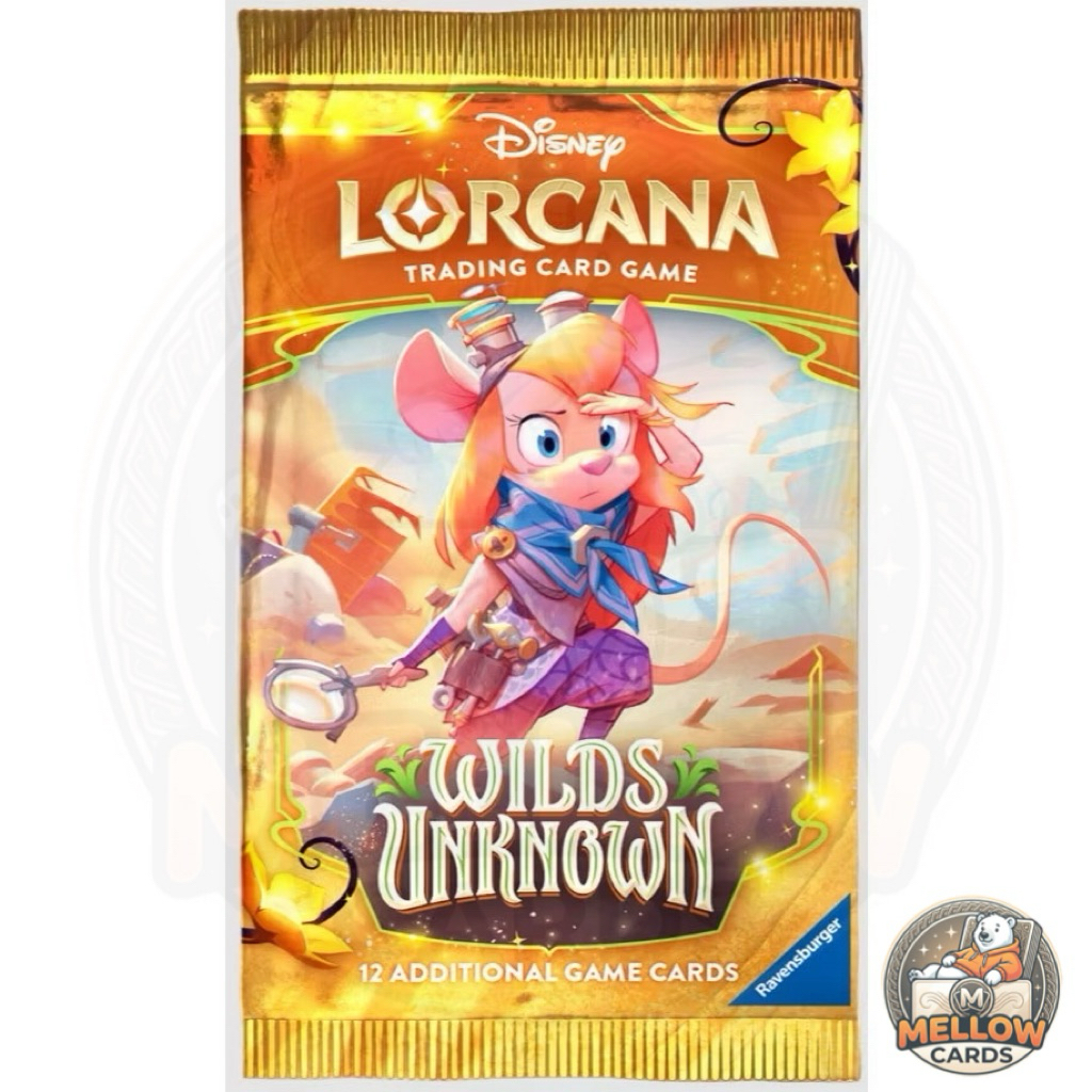 (แบบซอง-ยอน600) Disney Lorcana Wilds Unknown Disney TCG (1ซอง/12ใบ)