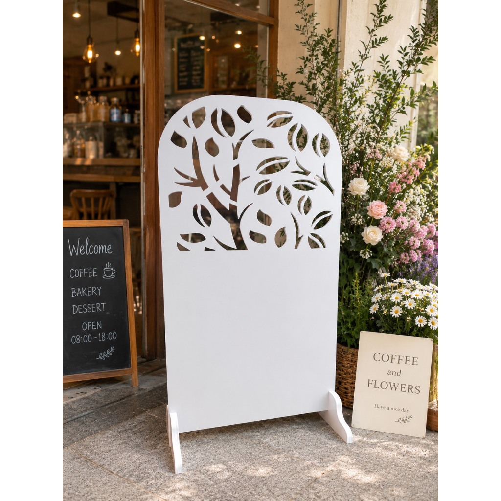 ฉากกั้น/ฉลุลาย ขนาด60x120Cm กดเลือกขา/ไม่มีขา ตกเเต่งบ้าน คาเฟ่ ร้านอาหาร รหัสB-94-0