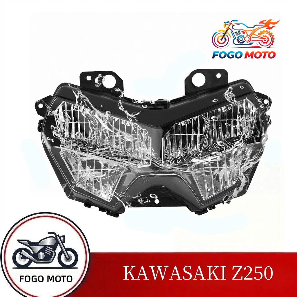 Z900 Z400 ไฟหน้ารถจักรยานยนต์สําหรับ KAWASAKI Z250 Z650 KLR650 ZR1000 H2 2019 2024 Faro กันน้ําไฮไลท