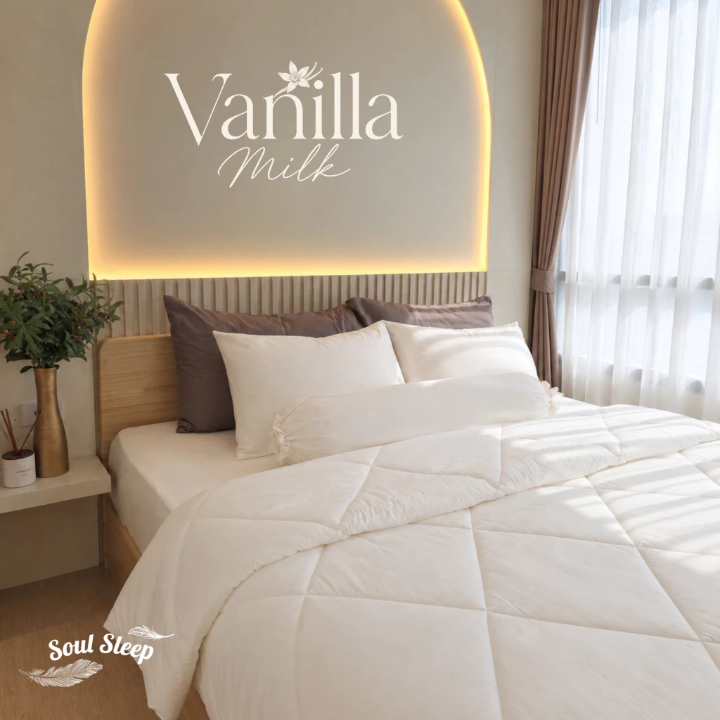 ชุดผ้าปูที่นอนโรงแรม (Soul Sleep Bedding) " Vanilla" Collection (แบบรวมผ้านวม)