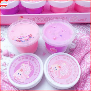(DO107) สไลม์เนื้อนุ่ม กลิ่นหอมหวาน เล่นสนุก ยืดได้ดี เนื้อฟูนุ่ม ไม่เหนียวติดมือ มีท็อปปิ้งตกแต่ง