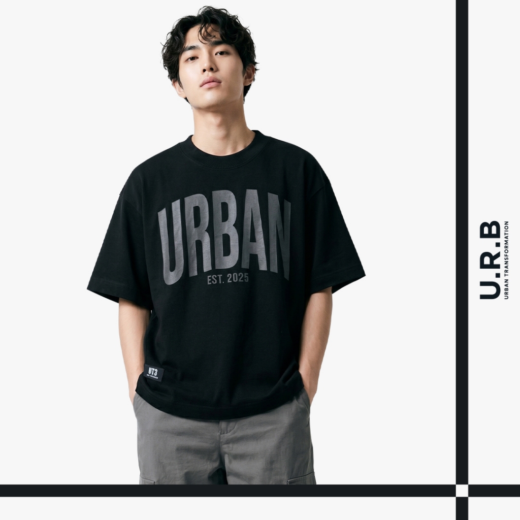 URBAN : UNISEX OVERSIZE GRAPHIC เสื้อยืดโอเวอร์ไซส์ รุ่น 1UTMT5093 สี All Black