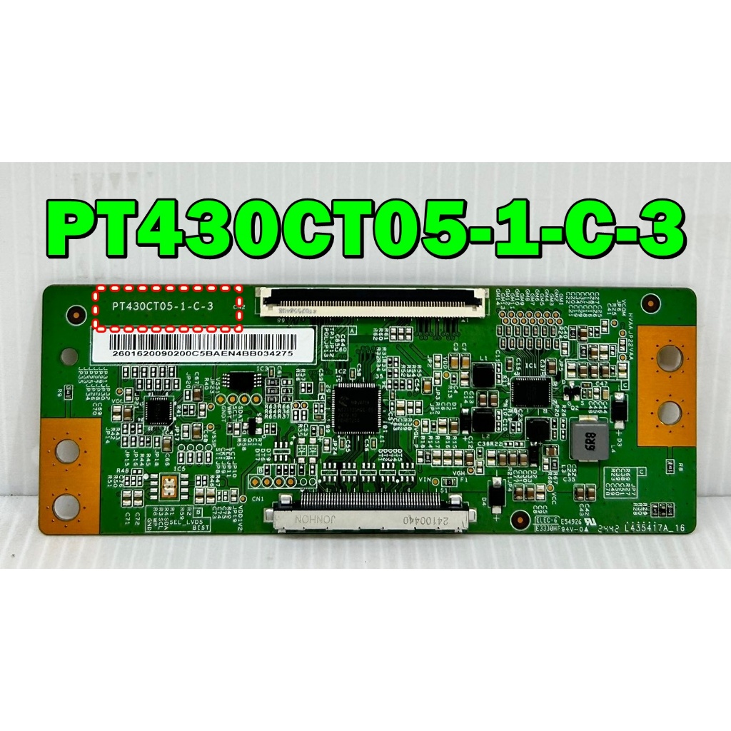 ทีคอน ทีวี HAIER รุ่น H43K6FG พาร์ท PT430CT05-1-C-3 ของถอด มือ2