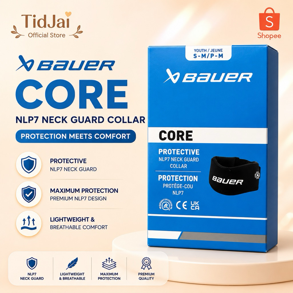 BAUER Core NLP7 Hockey Neck Guard ปลอกคอกันบาด ฮอกกี้ ป้องกันลำคอ Lightweight