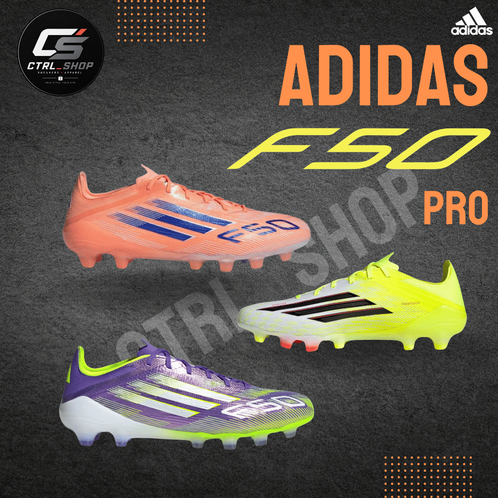 Preorder//รองเท้าสตั๊ด Adidas F50 Pro HG/AG (ปุ่มสำหรับเล่นสนามหญ้าเทียม) ตัวรองท็อป รับประกันของแท้