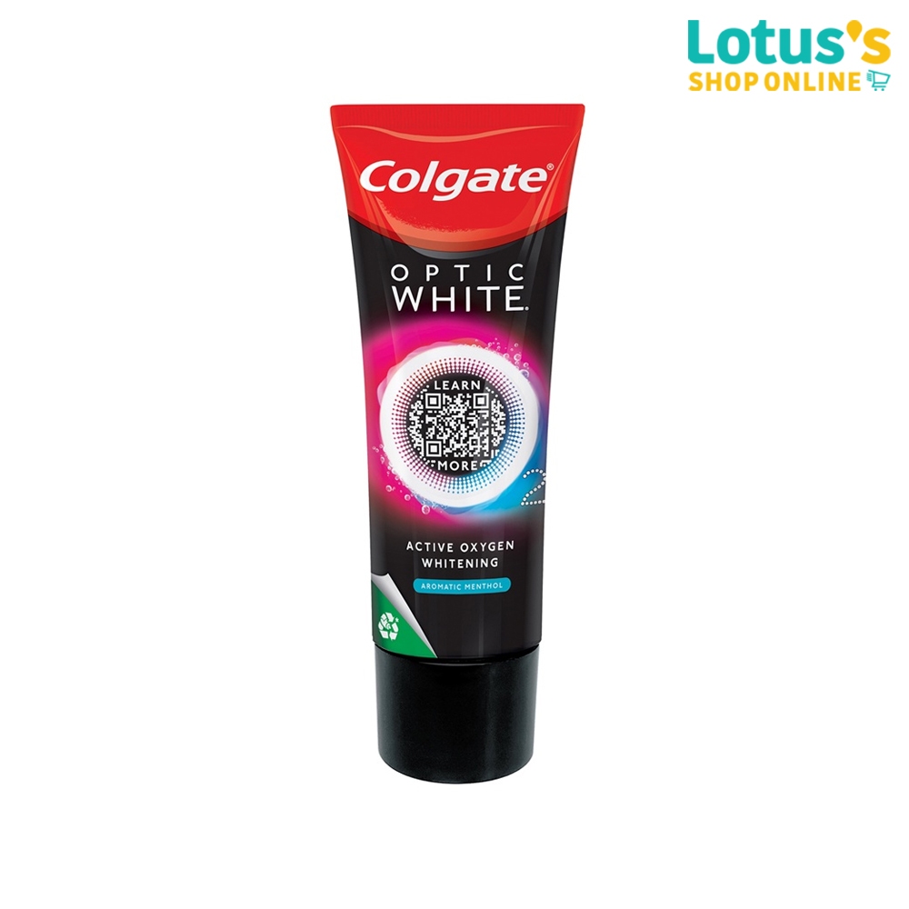 คอลเกต ยาสีฟันสูตรฟันขาว ออพติคไวท์โอทู อะโรมาติกเมนทอล ขนาด 85 กรัม COLGATE OPTIC WHITE O2 AROMATIC 85 G.