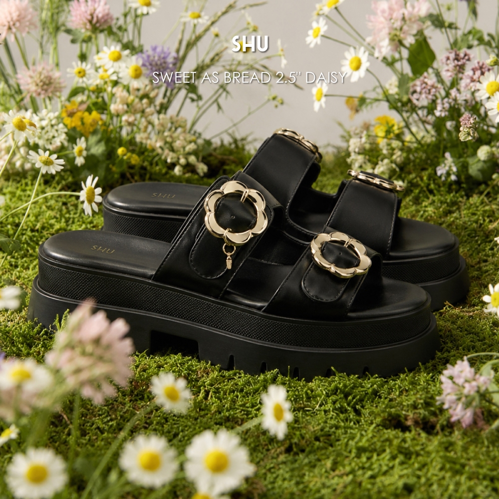 SHU SWEET AS BREAD 2.5" DAISY รองเท้าส้นสูง