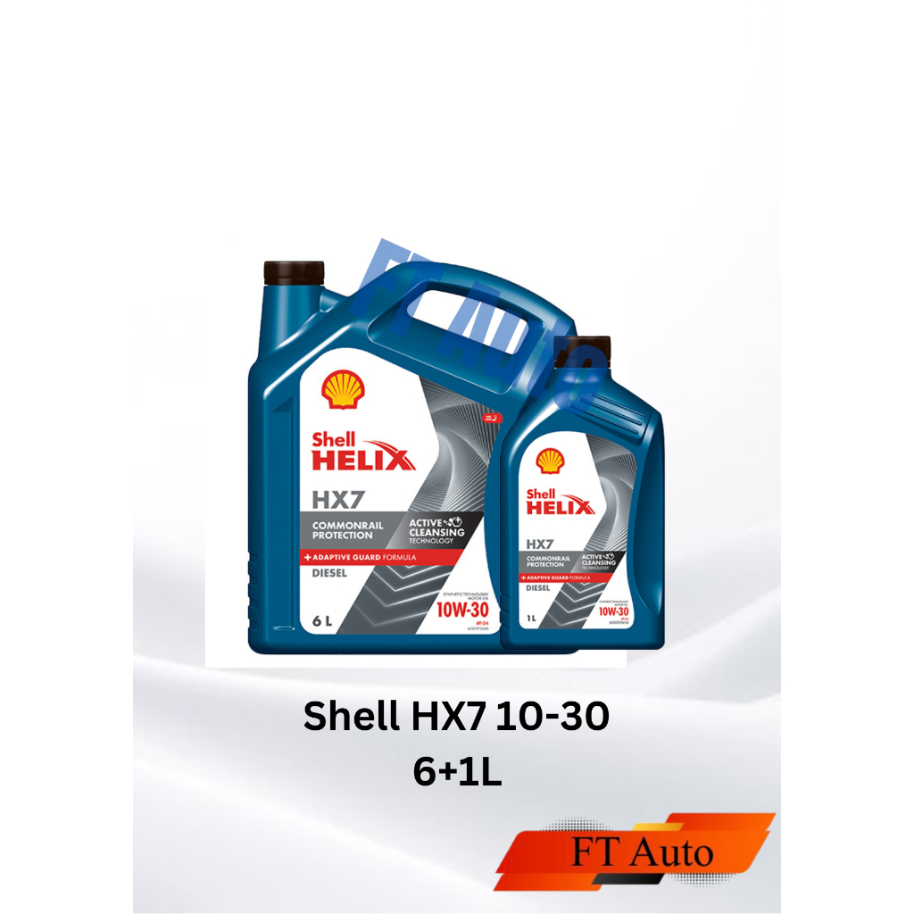 นํ้ามันเครื่อง Shell Helix HX7 10W-30 Synthetic Technology Motor Oil ขนาด 7 ลิตร (6L+1L)