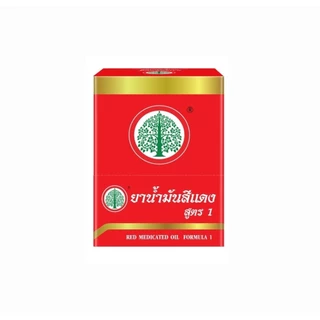 (ยกแพ็ค 6 ขวด) น้ำมันสีเหลืองและสีเขียว ตรารูปต้นโพธิ์ ขนาด 5 ซีซี
