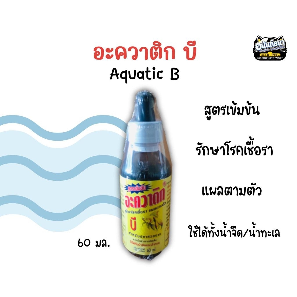 อะควาติก บี (Aquatic B) 60 ml. สำหรับปลาสวยงาม