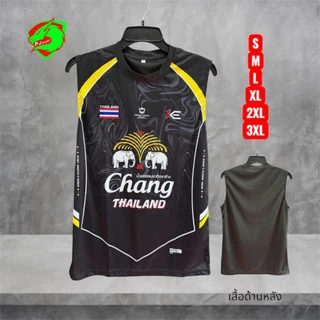 เสื้อกีฬาแขนกุด ลายช้าง EX7 Moondoge ผ้านุ่มใส่สบาย ส่งจากโรงงานไทย