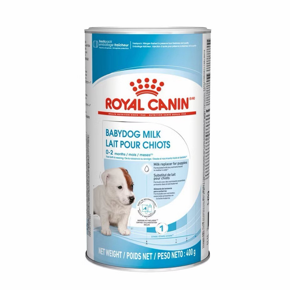 Royal Canin Baby Dog Milk อาหารแทนนมสำหรับสุนัข นมผง ขนาด 400 กรัม.