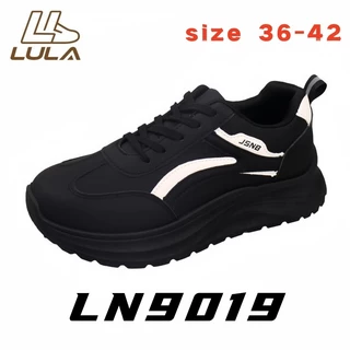 [LN9019] รองเท้ากีฬาสำหรับผู้หญิง รองเท้าลำลองสำหรับใส่ทุกวัน พื้นรองเท้าหนา สวมใส่สบาย มีไซส์ 36-42