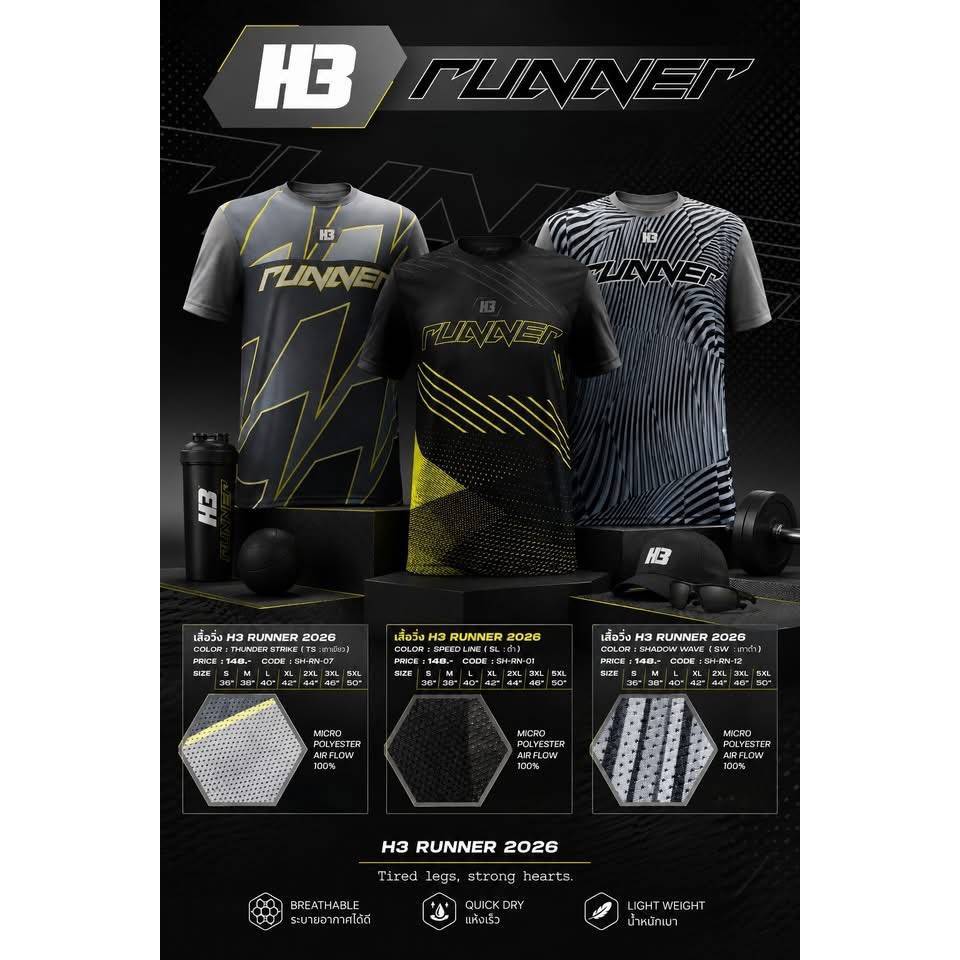 เสื้อวิ่ง H3 RUNNER 2026